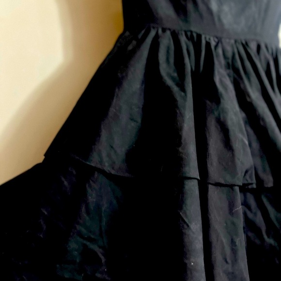 Betsey Johnson whimsigoth evening Sz 6 Black Strapless Ruffled Cocktail Dress - Picture 10 of 12